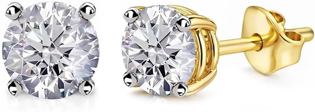 Shop LC Lab Grown Diamond Stud Earrings for Women | 0.25–1 Carat | G-H Color SI Clarity | 925 S... | Amazon (US)
