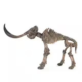 Polyreson Cast Distressed Brown/Grey Mammoth Skeleton | The Home Depot