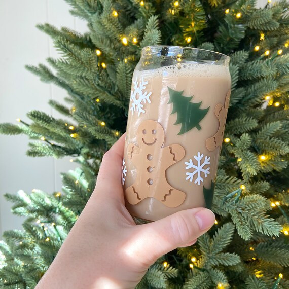 Gingerbread Christmas Tree Beer Can Glass  Soda Can Glass  | Etsy | Etsy (US)