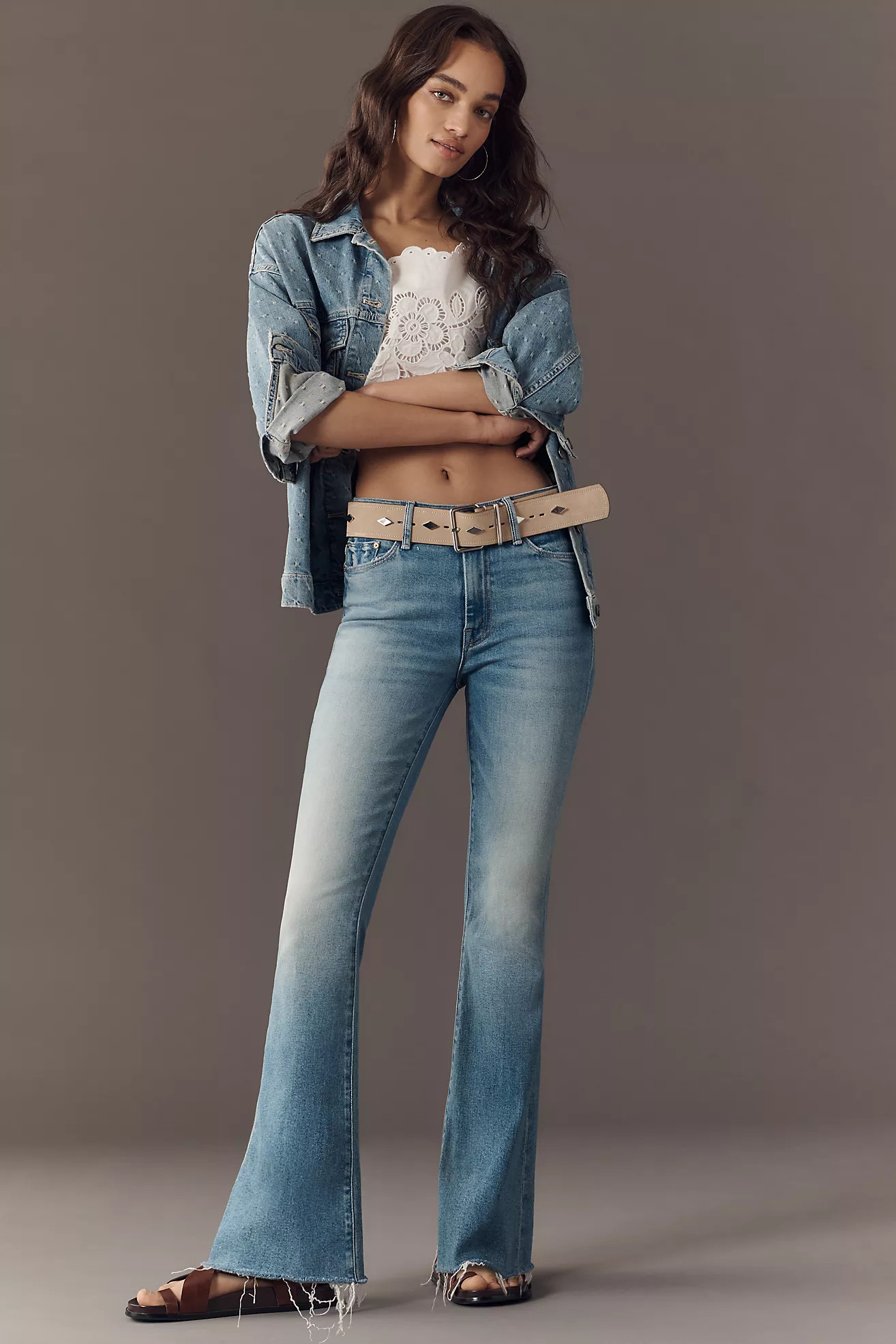 MOTHER The Weekender Mid-Rise Fray Jeans | Anthropologie (US)
