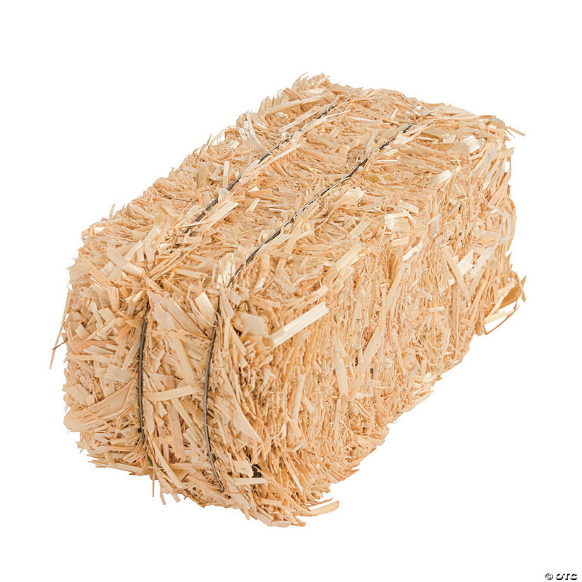 5" x 2 1/2" x 2 1/2" Medium Natural Straw Hay Bale | Oriental Trading Company