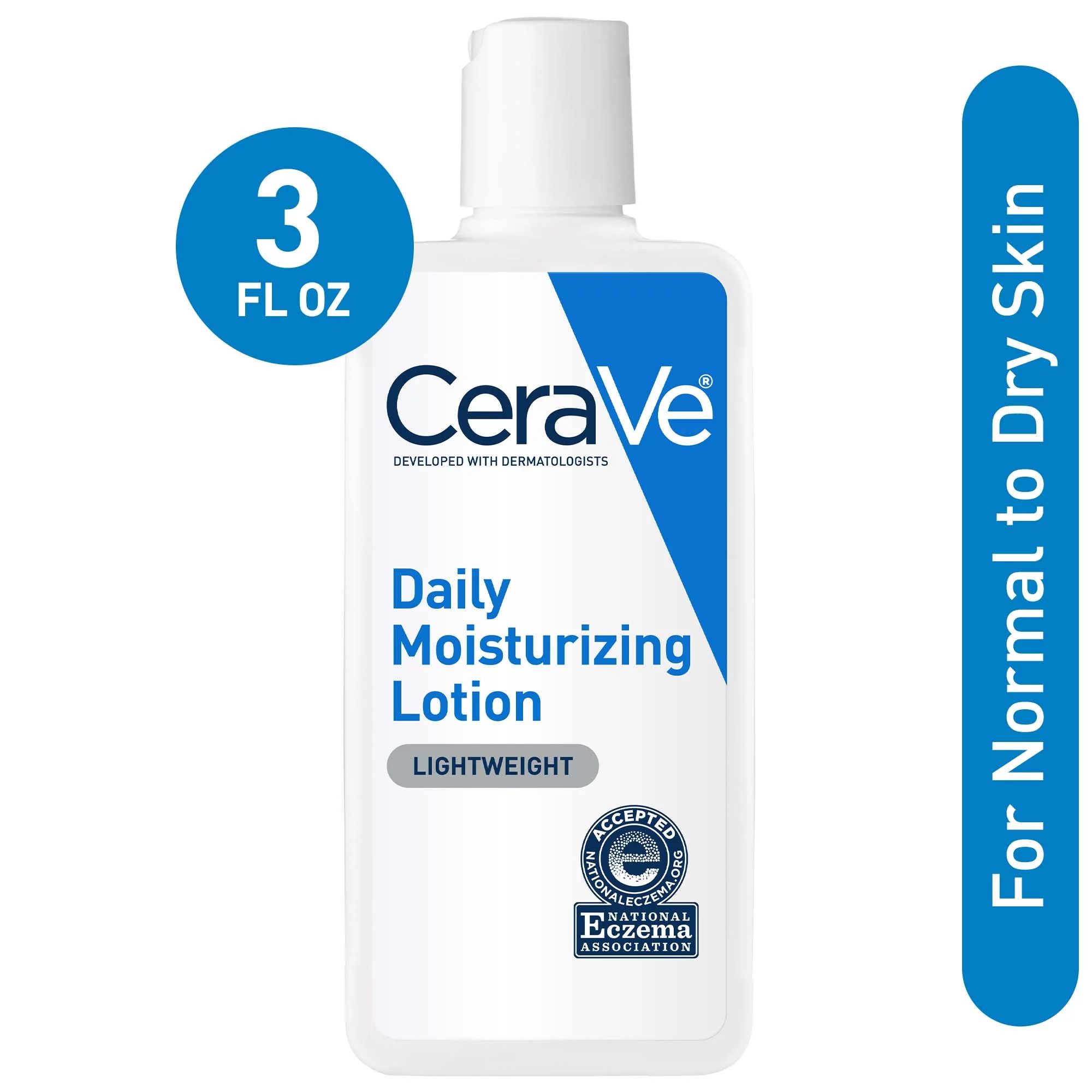 CeraVe Daily Moisturizing Lotion Travel Size Face, Body & Hand Lotion for Normal to Dry Skin, 3 o... | Walmart (US)