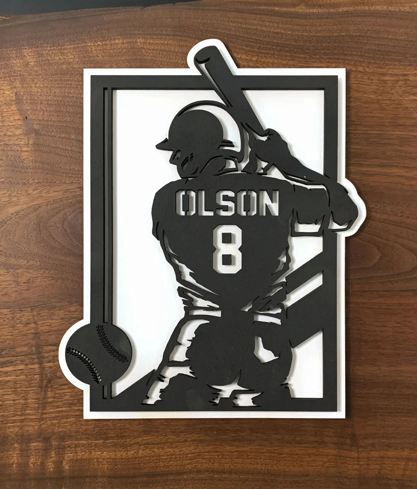 Custom Baseball Player Sign, Personalized Last Name Player Sign for High School Senior, Baseball ... | Etsy (US)