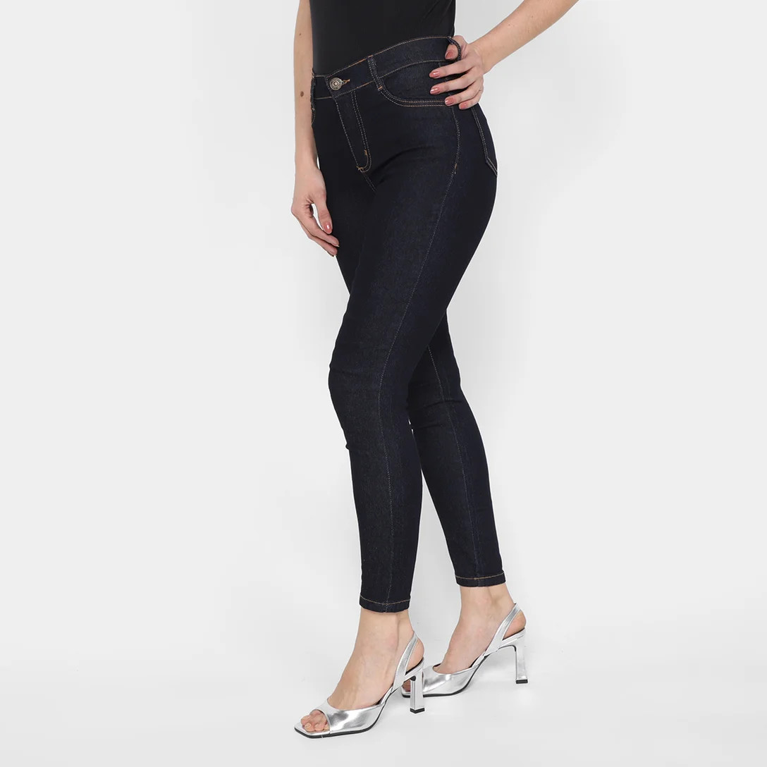 Calça Jeans Sawary Skinny Elastano Cintura Alta Feminina - Azul | Zattini (BR)