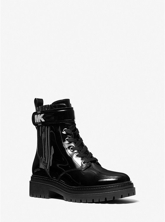 Stark Patent Leather Combat Boot | Michael Kors US