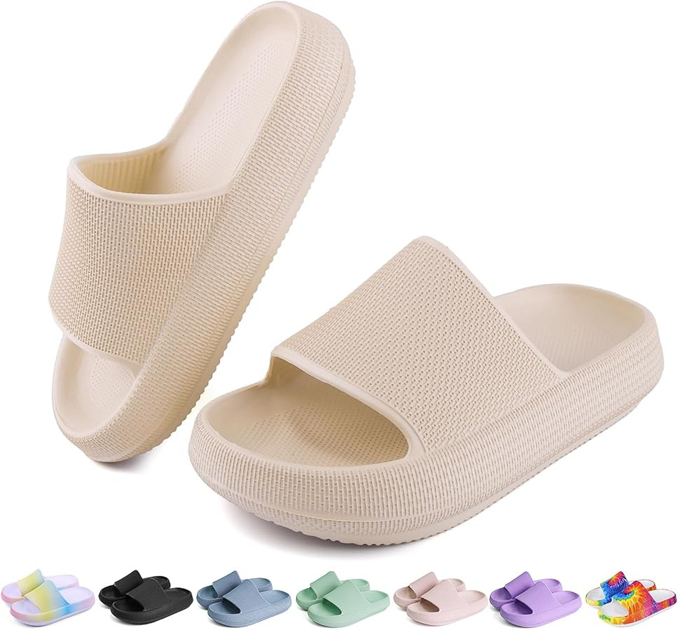 Kids Cloud Slides Boys Girls Flip Flops Slip On Beach Sandals Youth Pool Shower Shoes EVA Summer ... | Amazon (US)