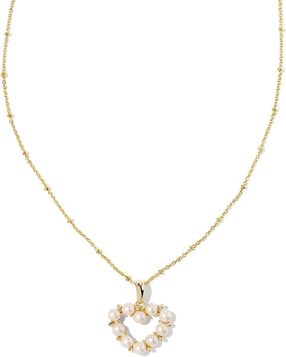 Kendra Scott, Women's, Ashton Heart Short Pendant Necklace, Gold White Pearl, One Size | Amazon (US)