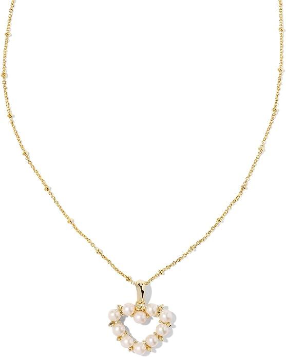 Kendra Scott, Women's, Ashton Heart Short Pendant Necklace, Gold White Pearl, One Size | Amazon (US)