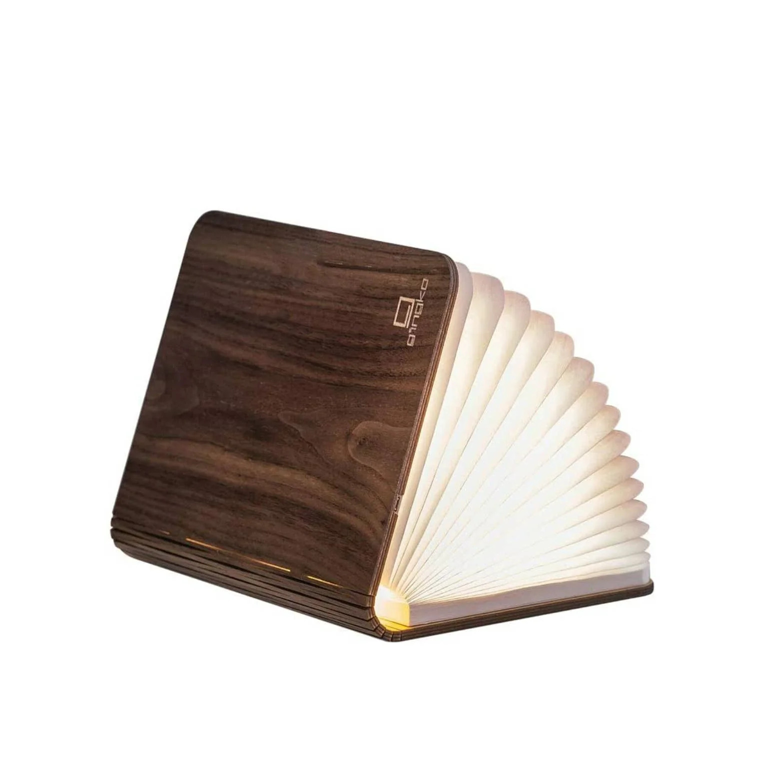 Gingko large smart book light in walnut