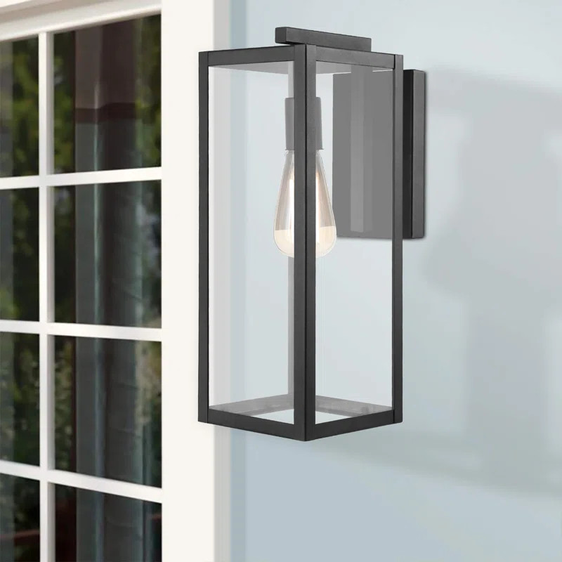 Feuerstein Black 16'' H Outdoor Wall Lantern | Wayfair North America
