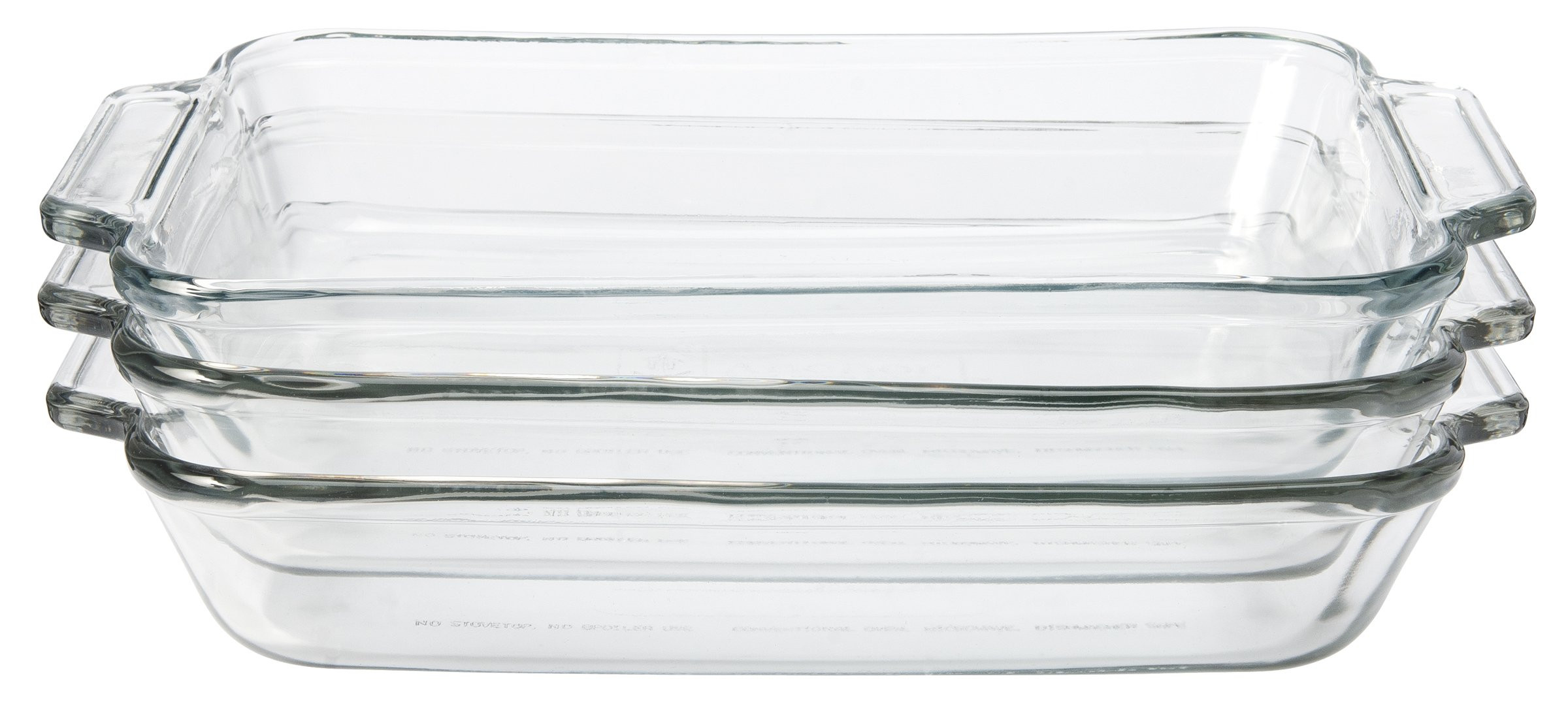 Anchor Hocking 2-Quart Oven Basics Glass Sculpted Baking Dish, Set of 3 | Amazon (US)