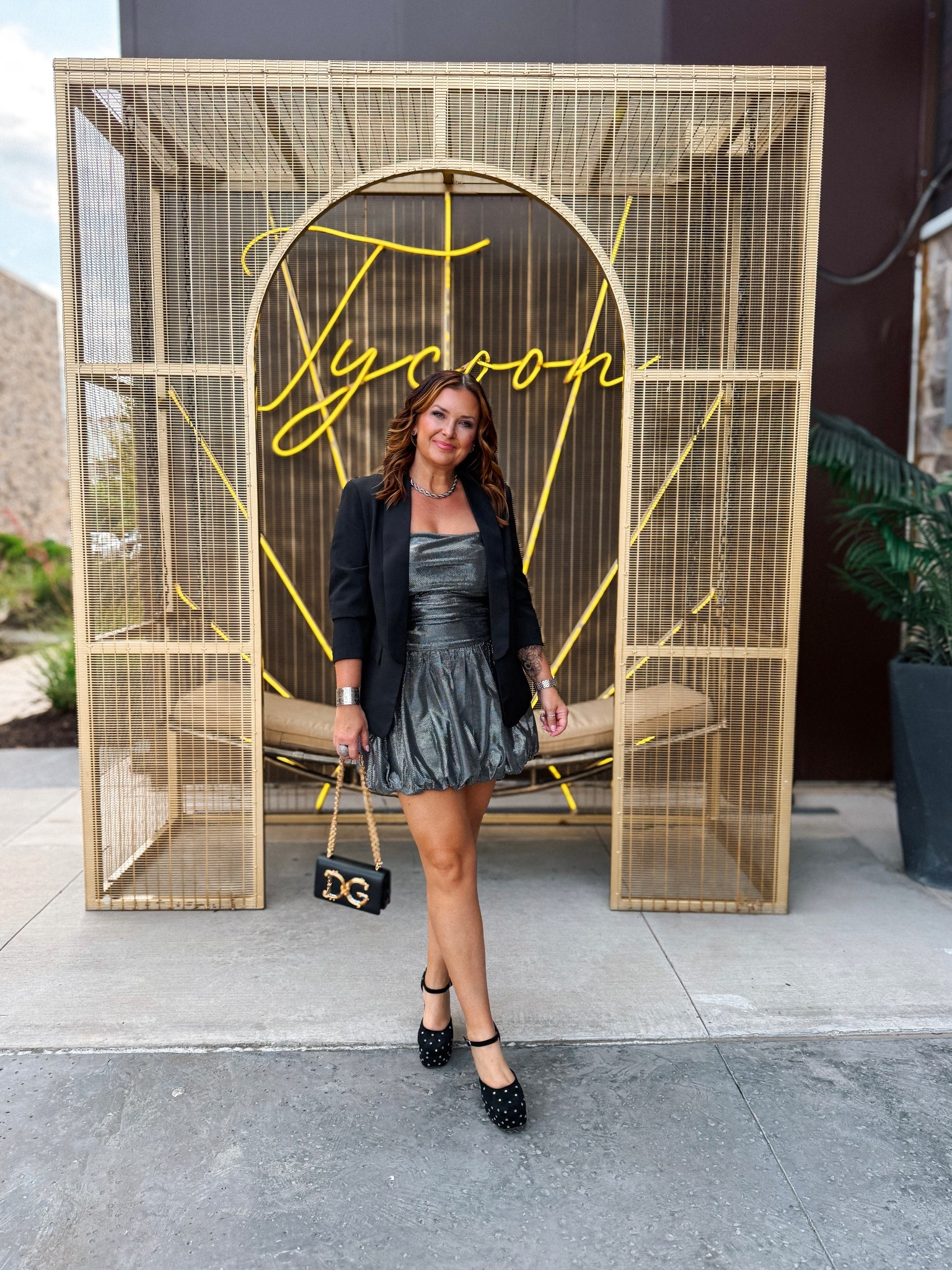 Date night 🖤✨ Dinner at Tycoon then a casino night hosted by some dear friends. This gun metal strapless dress + blazer was perfect for the occasion! Dress is on MAJOR SALE under $30 🙌🏻 

#LTKSaleAlert #LTKOver40 #LTKootd