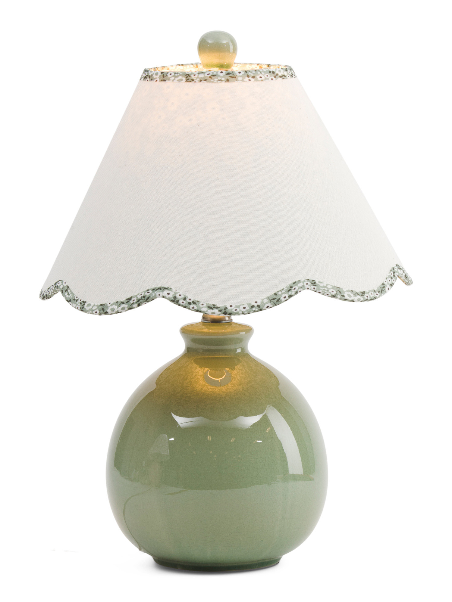 18in Scalloped Shade Ceramic Orb Table Lamp | Bedroom | Marshalls | Marshalls