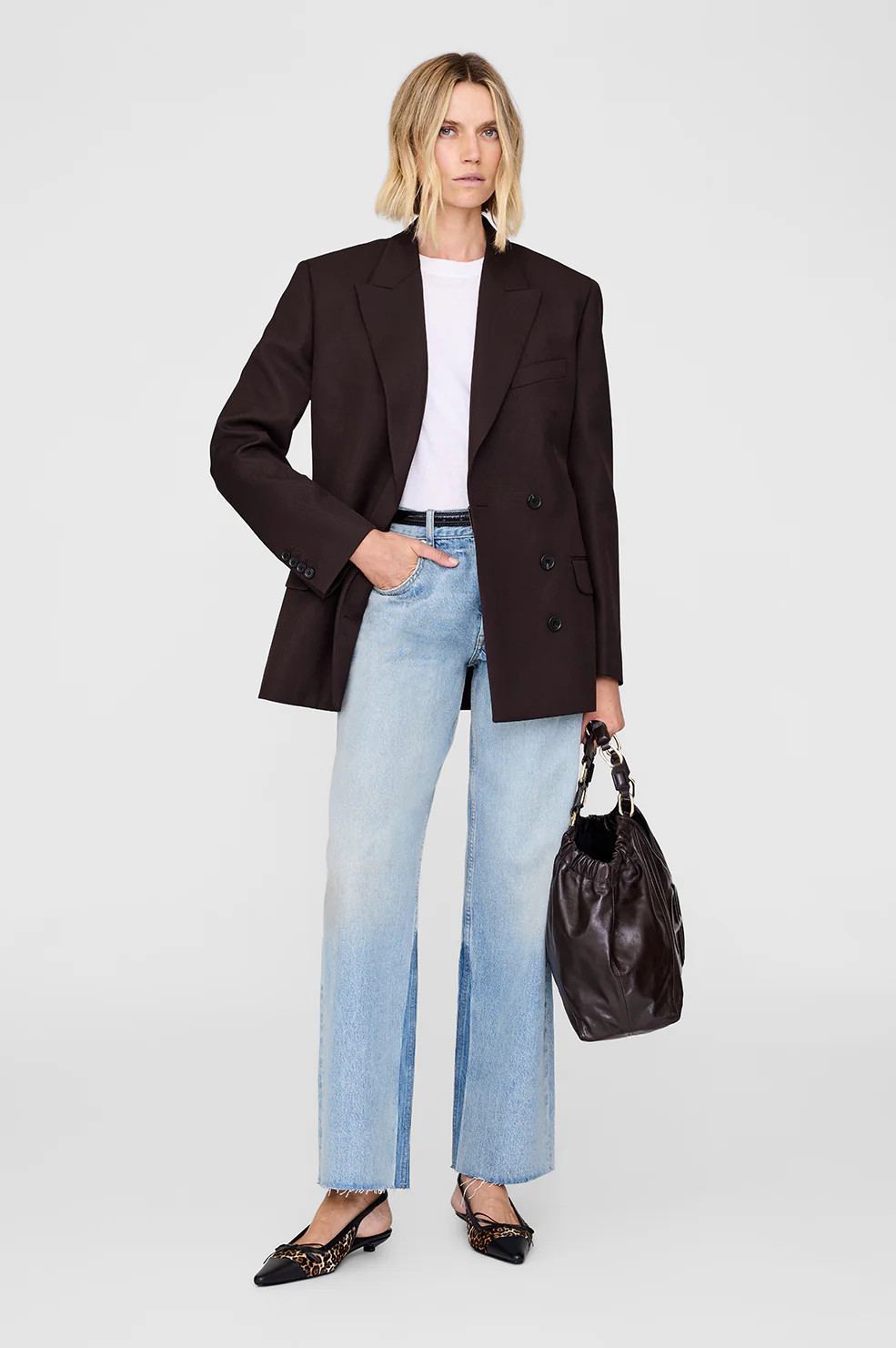 Aretha Blazer - Deep Brown | Anine Bing