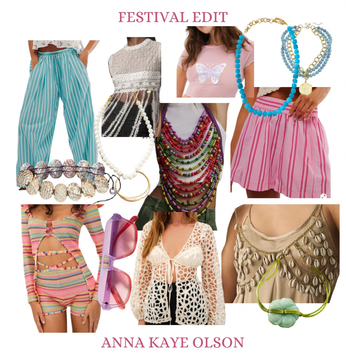 Festival outfit ideas! A lot of these pieces are on sale! Row outfit ideas as well 