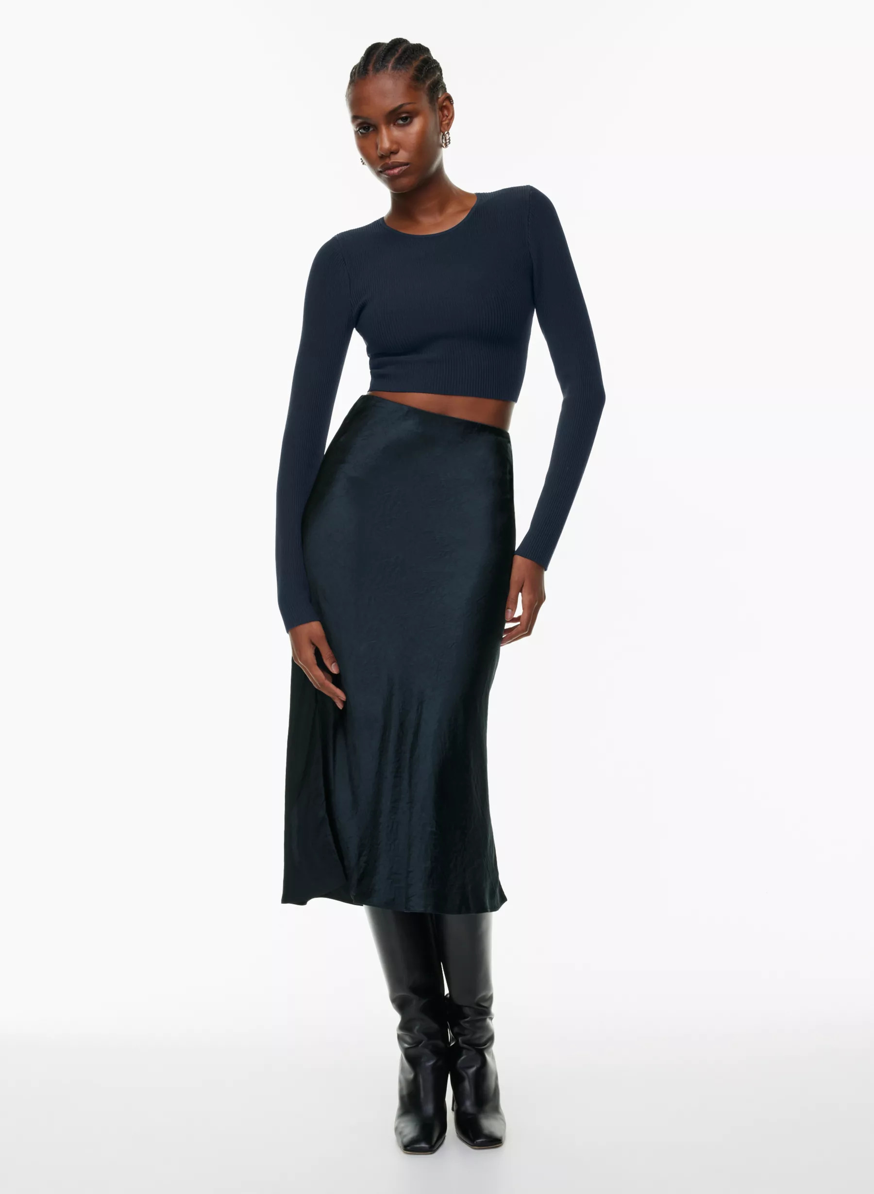 SLIP SATIN MAXI SKIRT | Aritzia