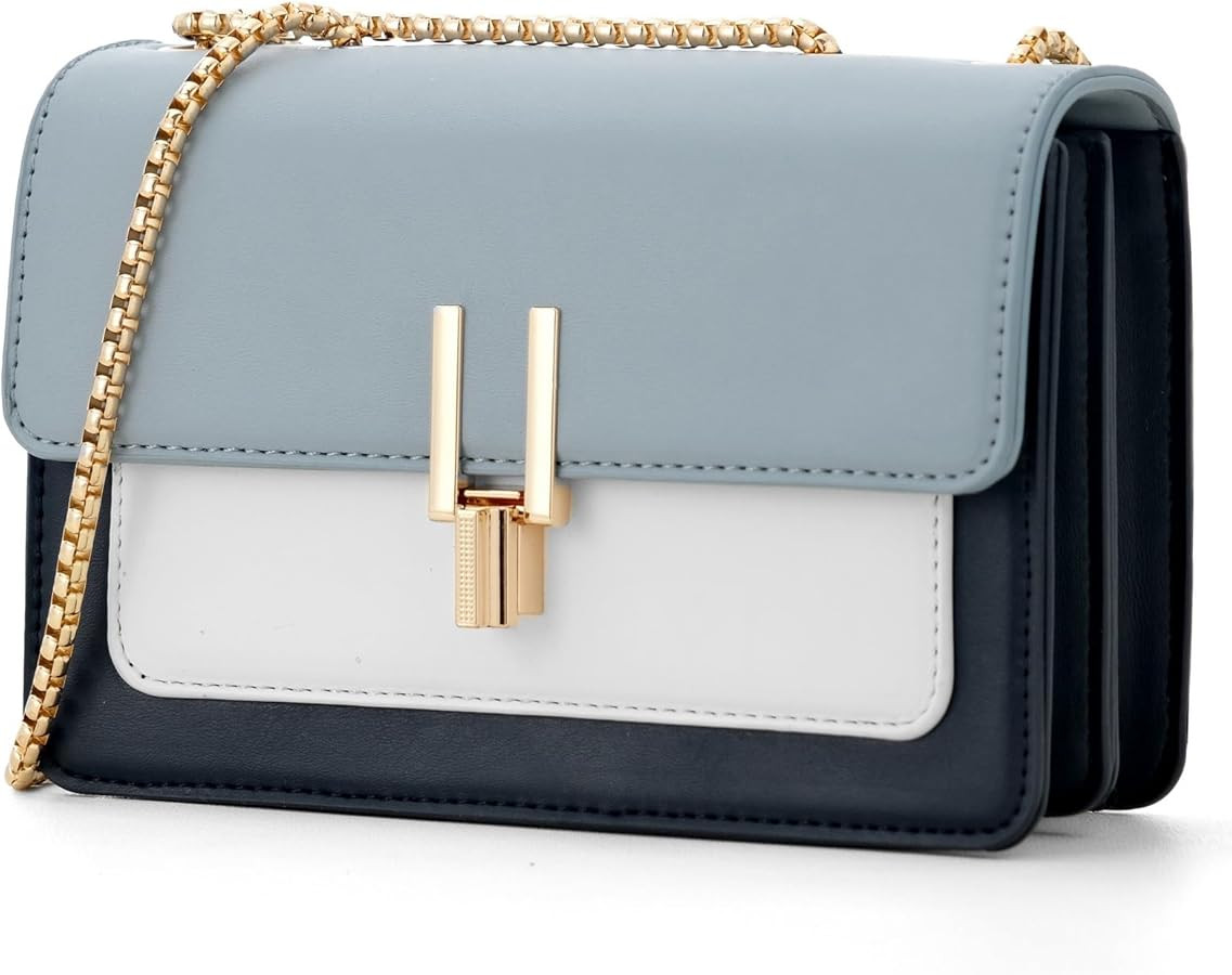 Color-Block Crossbody Bags for Women Leather Cross Body Purses Cute Designer Handbags Shoulder Ba... | Amazon (US)