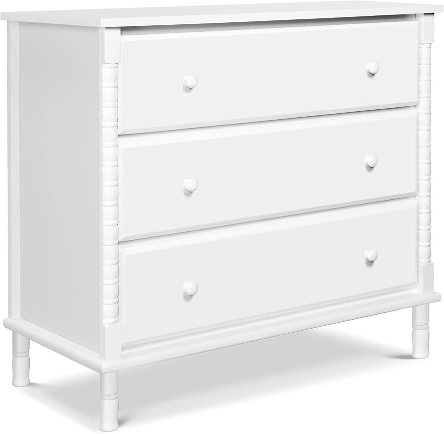Davinci Jenny Lind Spindle 3-Drawer Dresser in White | Amazon (US)