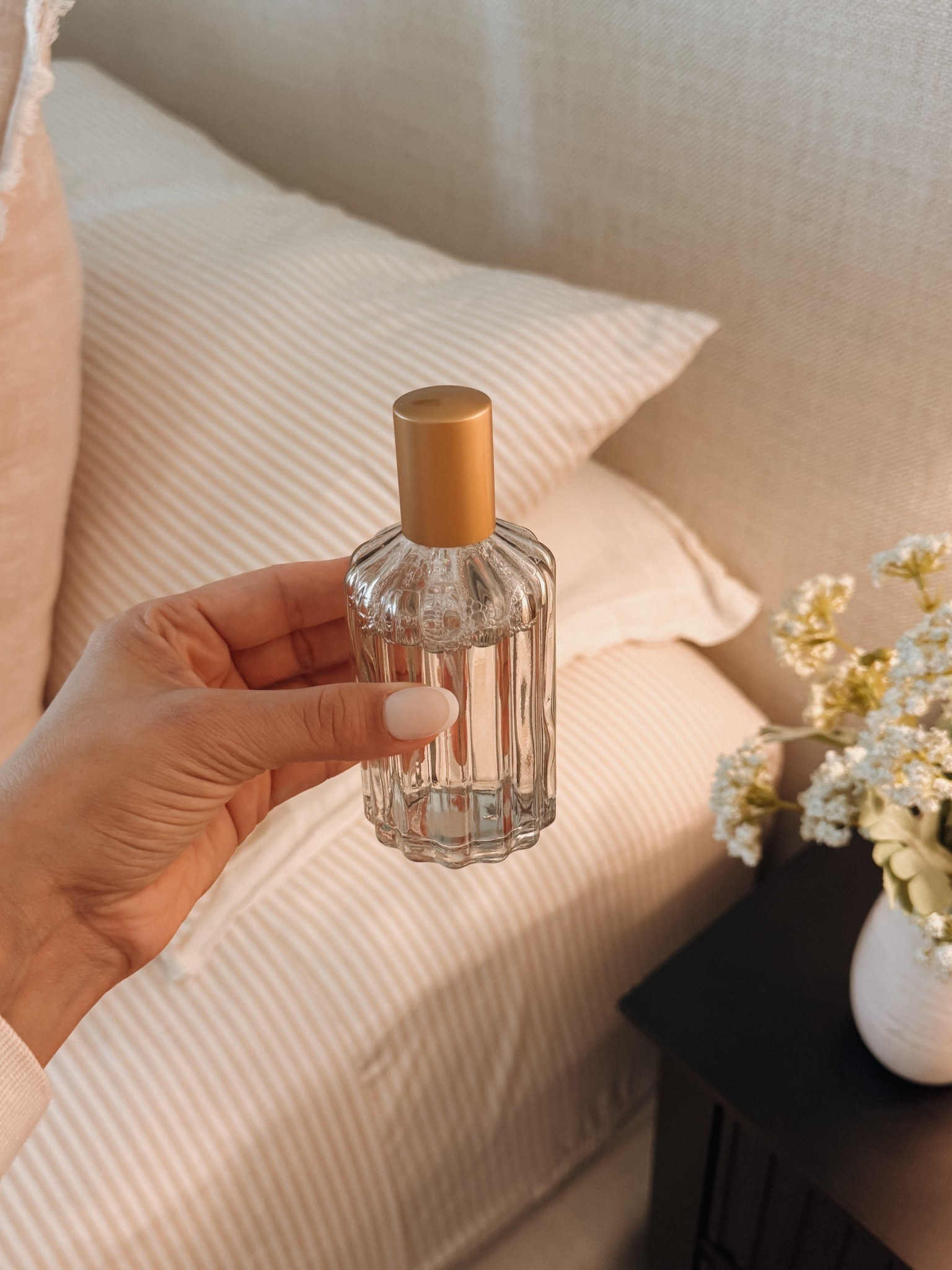 The best room spray. I get the scent “salt” and it always makes the house smell so fresh and clean. The bottle is so pretty too!