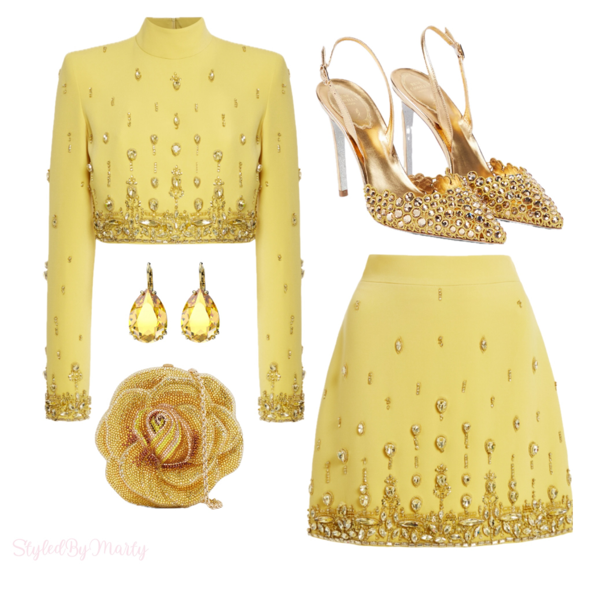 Christmas outfit, New Year's Eve, Holiday Outfit, Holiday Party, New Year's Outfit, festive outfits, festive Christmas outfit, festive holiday outfit, holiday outfits, holiday party outfit, yellow outfit, gold pumps, gold crystal clutch, yellow earrings 

#LTKstyletip #LTKparties #LTKHoliday