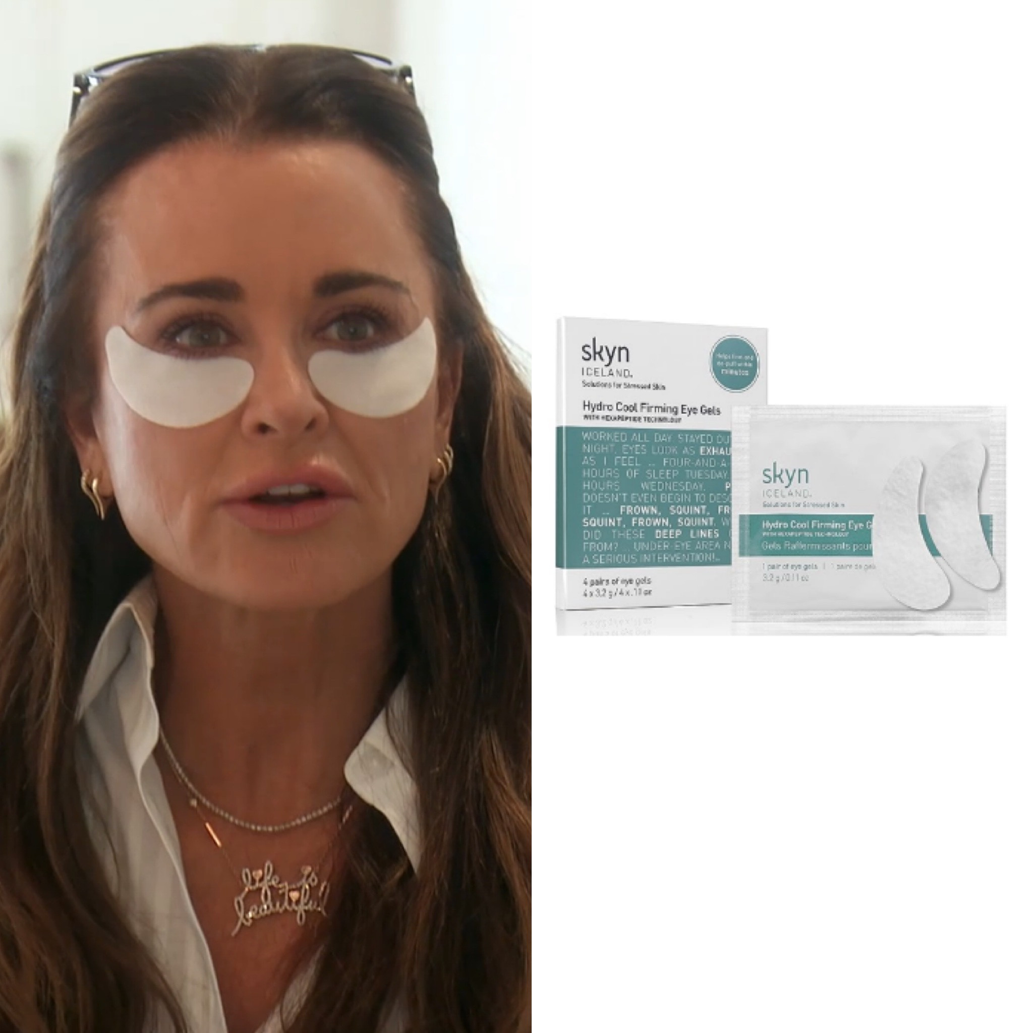 Kyle Richards’ Eye Patches at Sutton Stracke’s 