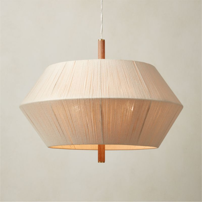 Totora Oak Pendant Light + Reviews | CB2 | CB2
