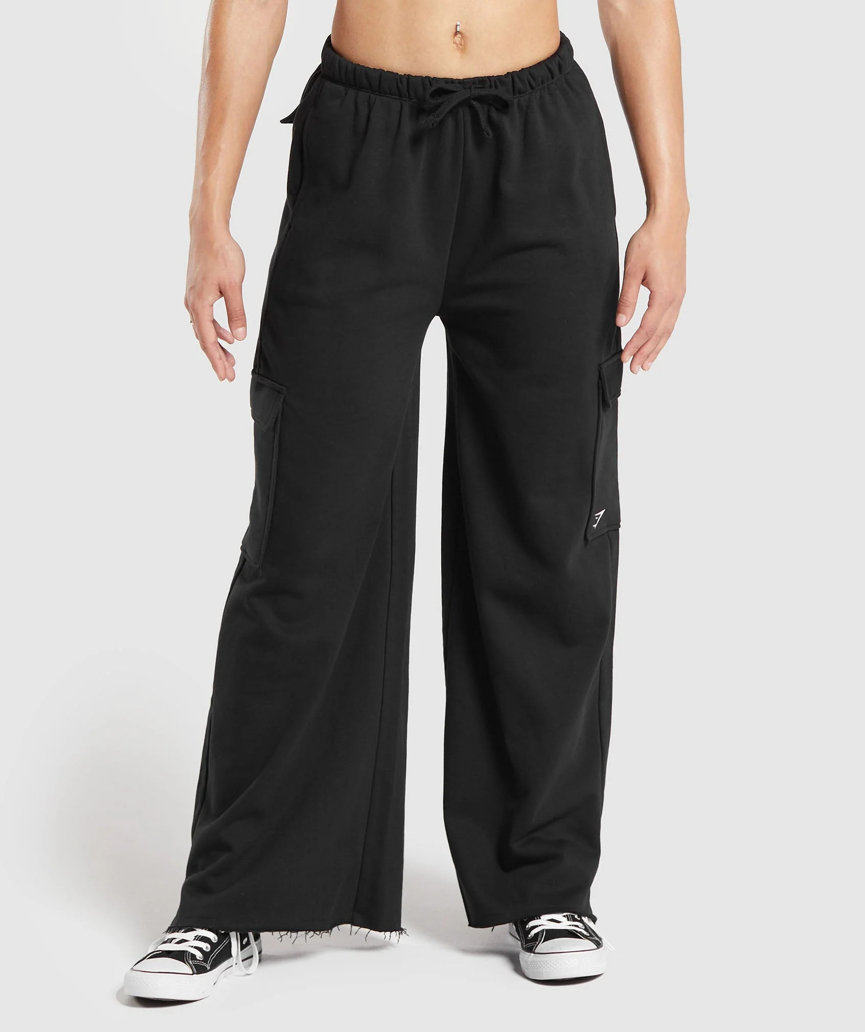 Gymshark Fleece Cargo Pants - Black | Gymshark US