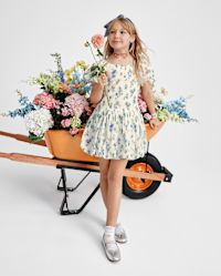 Girls Mommy And Me Floral Bubble Dress - blue | The Children's Place
