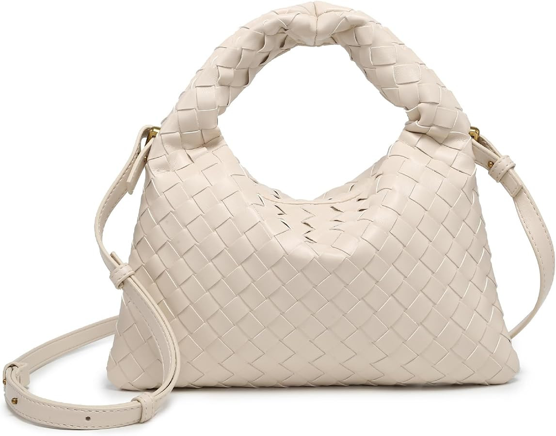 Woven Handbag Woven Crossbody Bag for Women - Women's Top-handle Handbags - Fashion Vegan Leather... | Amazon (US)
