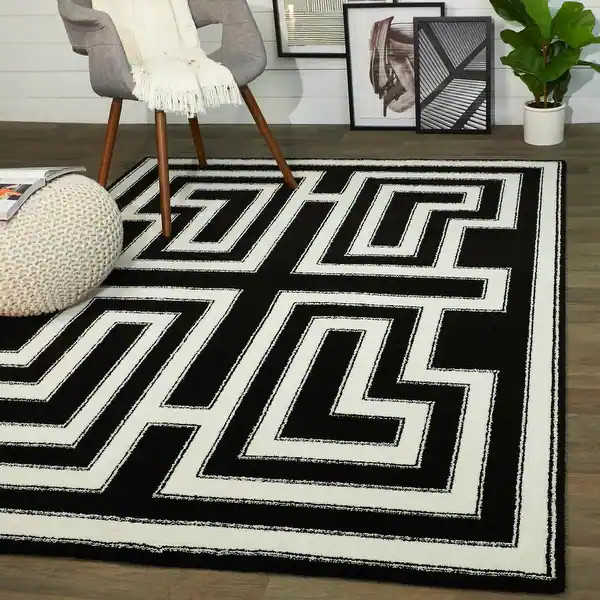 Vincent Art Deco Area Rug - Overstock - 32193938 | Bed Bath & Beyond
