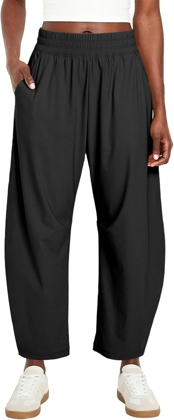 Ainangua High Waisted Barrel Pants Women Lightweight Baggy Hiking Athletic Ankle Pants Lounge Pal... | Amazon (US)