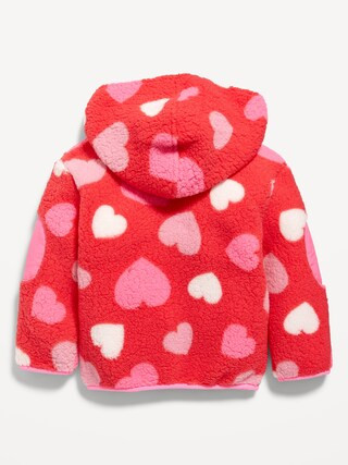 Unisex Printed Sherpa Zip-Front Hooded Jacket for Toddler | Old Navy (US)