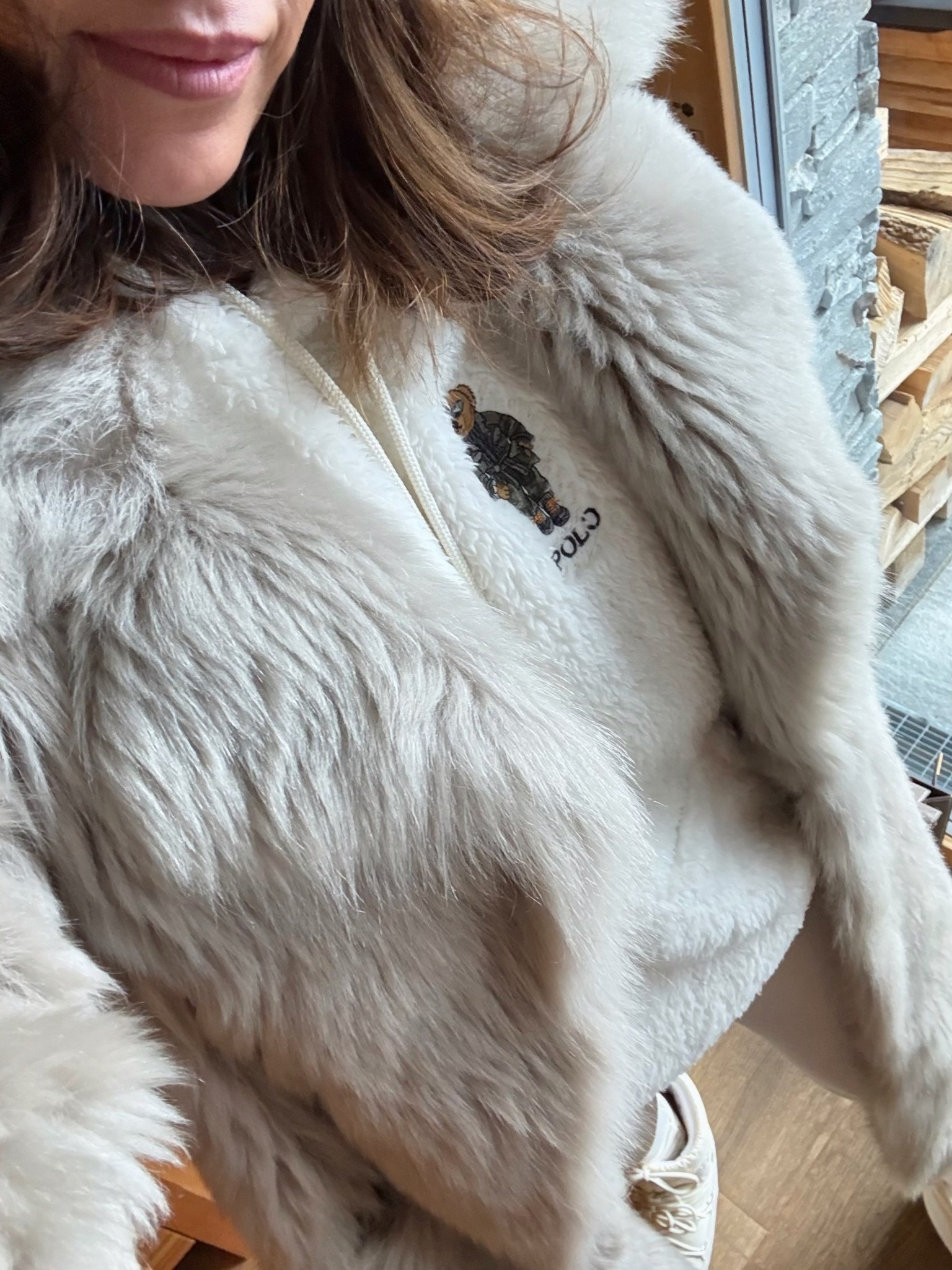 Polo bear fleece; Men's xsmall, but small would also work.

#LTKSaleAlert #LTKTravel #LTKmomlife