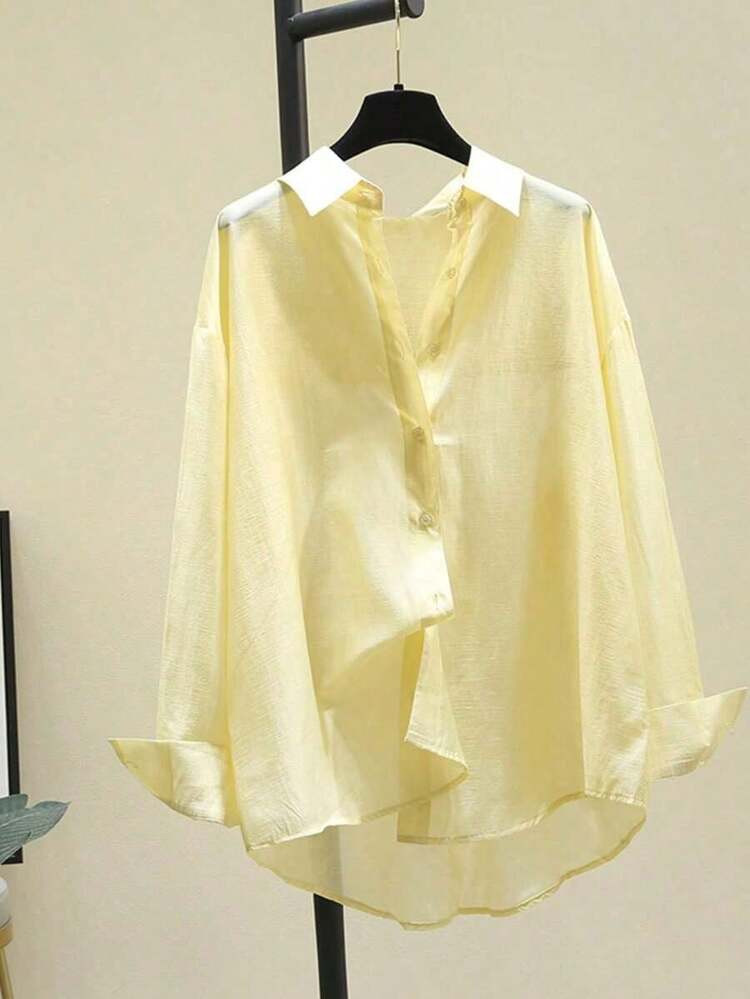 Camisa de mujer amarilla  | SHEIN