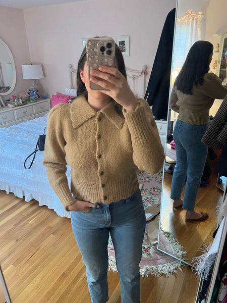 Wide collared sweater, oversized collar, brown sweater, brown cardigan, gold buttons, chicwish, winter sweater, winter neutral sweater

#LTKSeasonal #LTKfit #LTKunder50