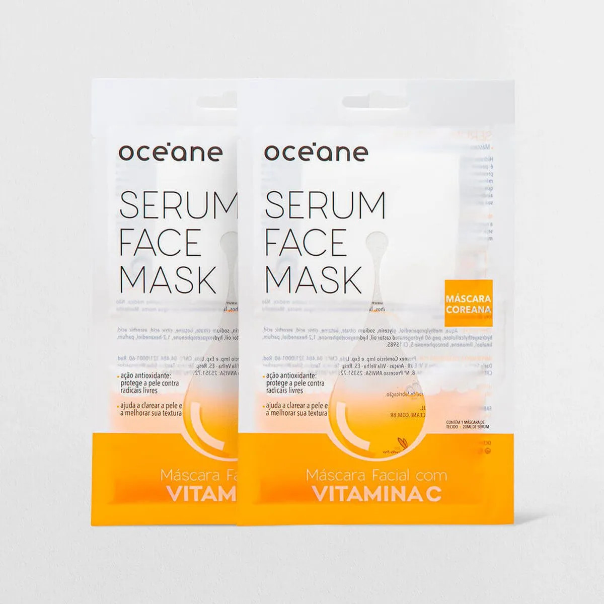 Kit Máscara Facial de Sérum com Vitamina C (2 Produtos) | Oceane (BR)
