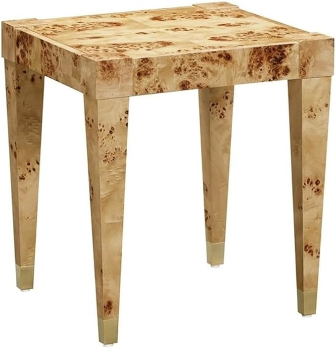 TOV Furniture Brandyss Engineered Wood Burl End Table in Natural Brown | Amazon (US)