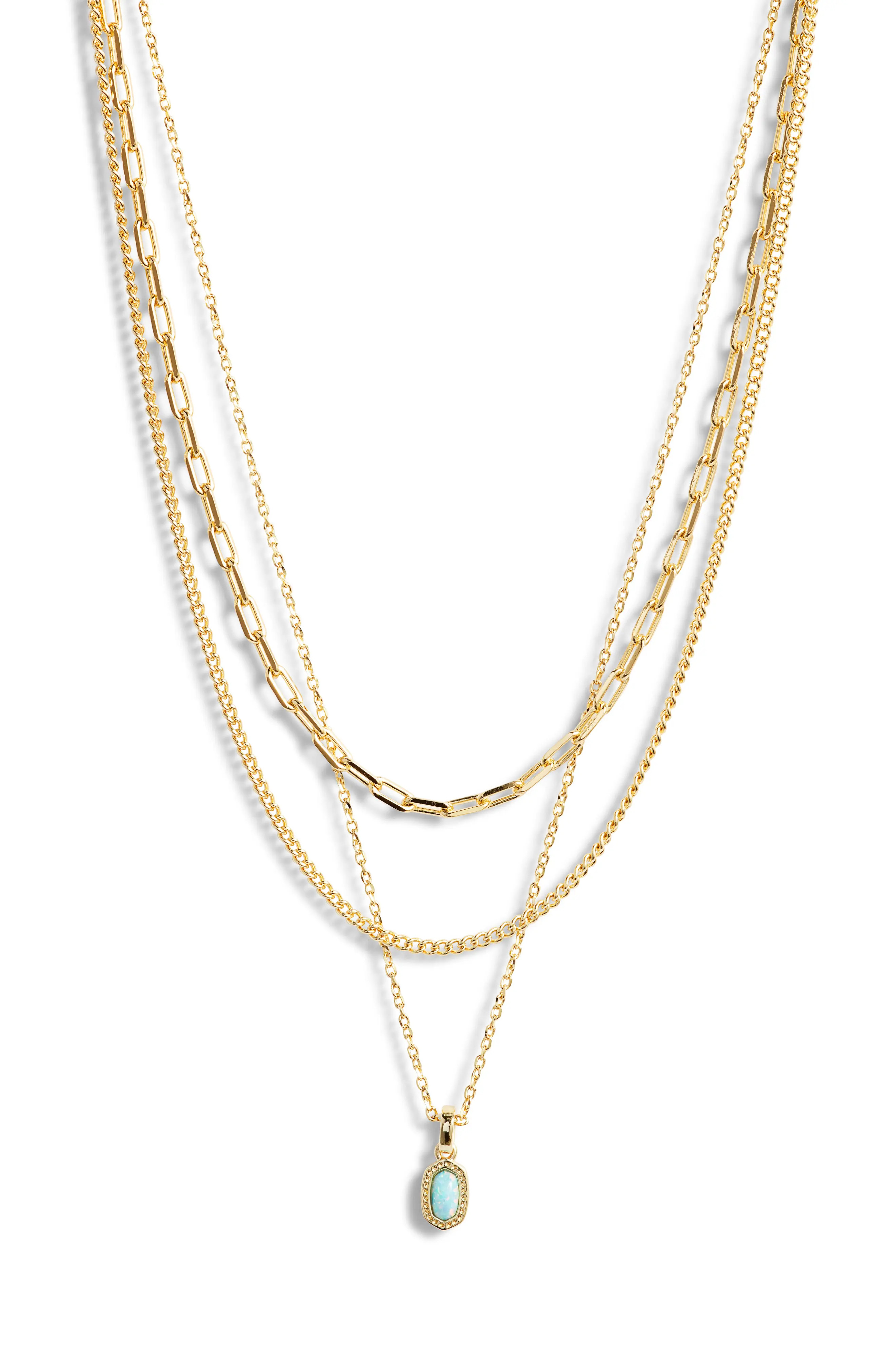 Mini Elisa Gold Triple Strand Necklace (Women) | Nordstrom | Nordstrom