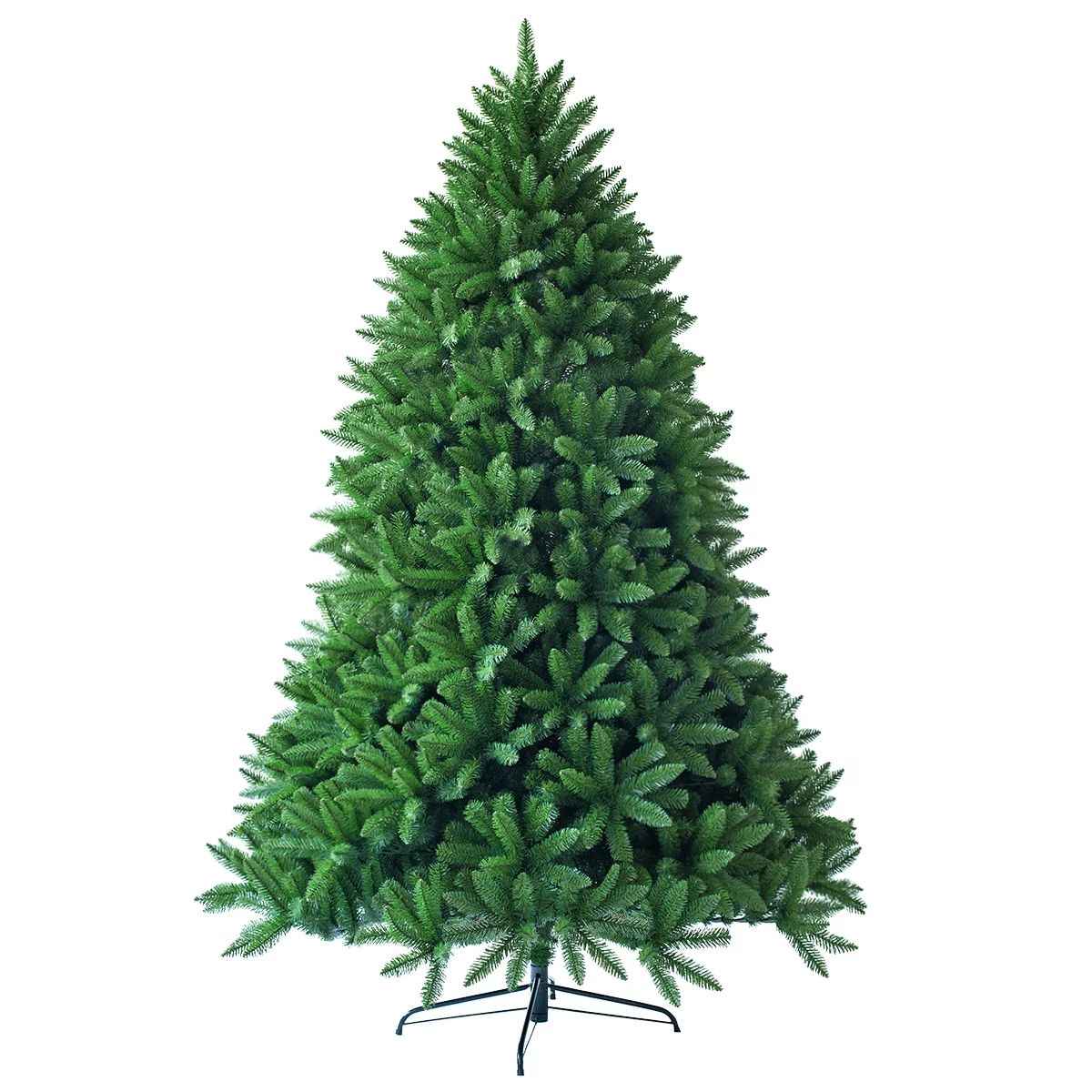 Costway Green Unlit Fir Artificial Christmas Tree, with 1968 Branch Tips 7.5' | Walmart (US)