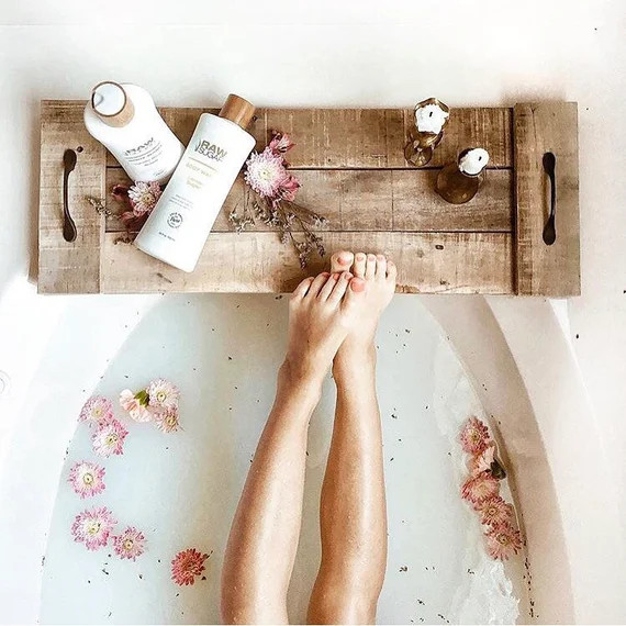 Bath Tray/ Reclaimed Wood/ Valentines Day Gift/ Hygge Decor/ Gift for Her/ Gifts under 50/ Valentine | Etsy (US)