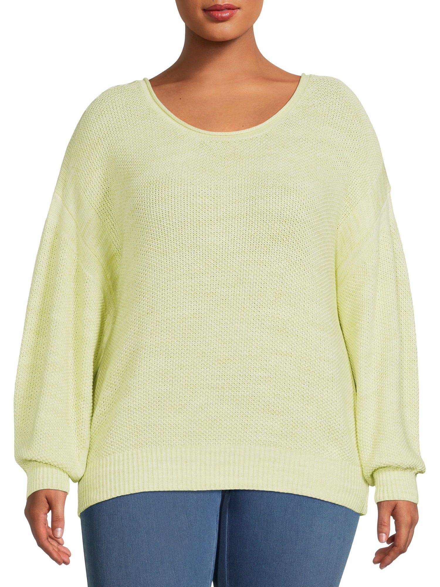 Terra & Sky Women’s Plus Size Scoop Neck Sweater | Walmart (US)