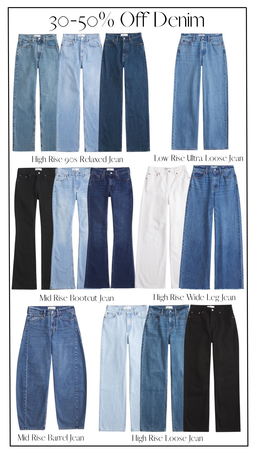 Now is the time to grab your new Abercrombie denim!! All denim is 25-40% off plus use code DENIMAF to save an extra 15%!! 

#LTKSaleAlert #LTKmomlife #LTKootd