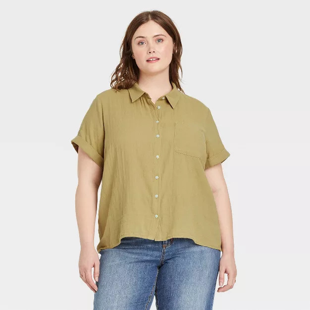 Women's Short Sleeve Button-Down Shirt - Universal Thread™ | Target