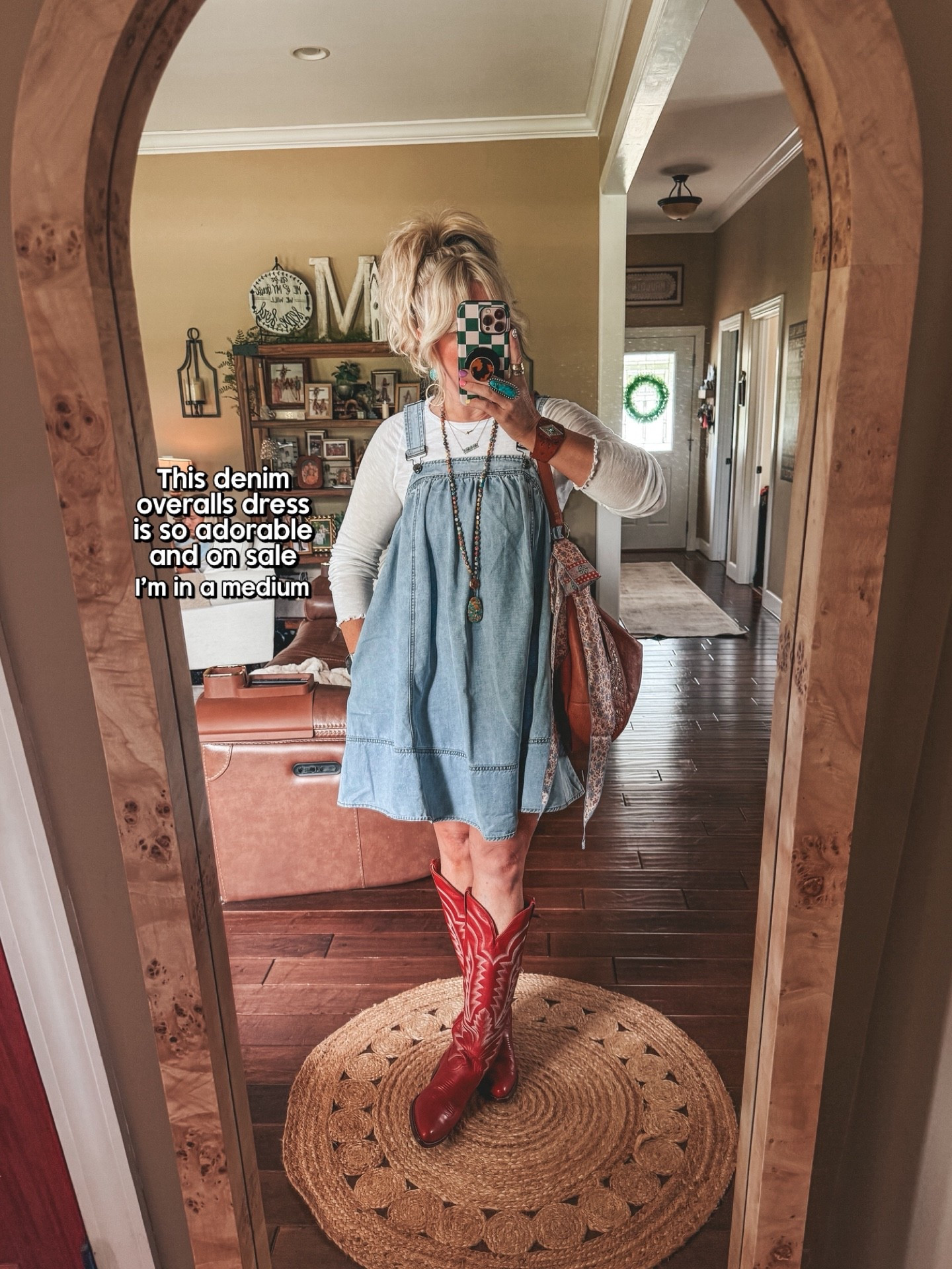This denim overalls dress is so adorable! It’s on sale and I’m wearing a size medium 
@threebirdnest #denimdress #springoutfit 

#LTKmomlife #LTKSaleAlert #LTKOver40