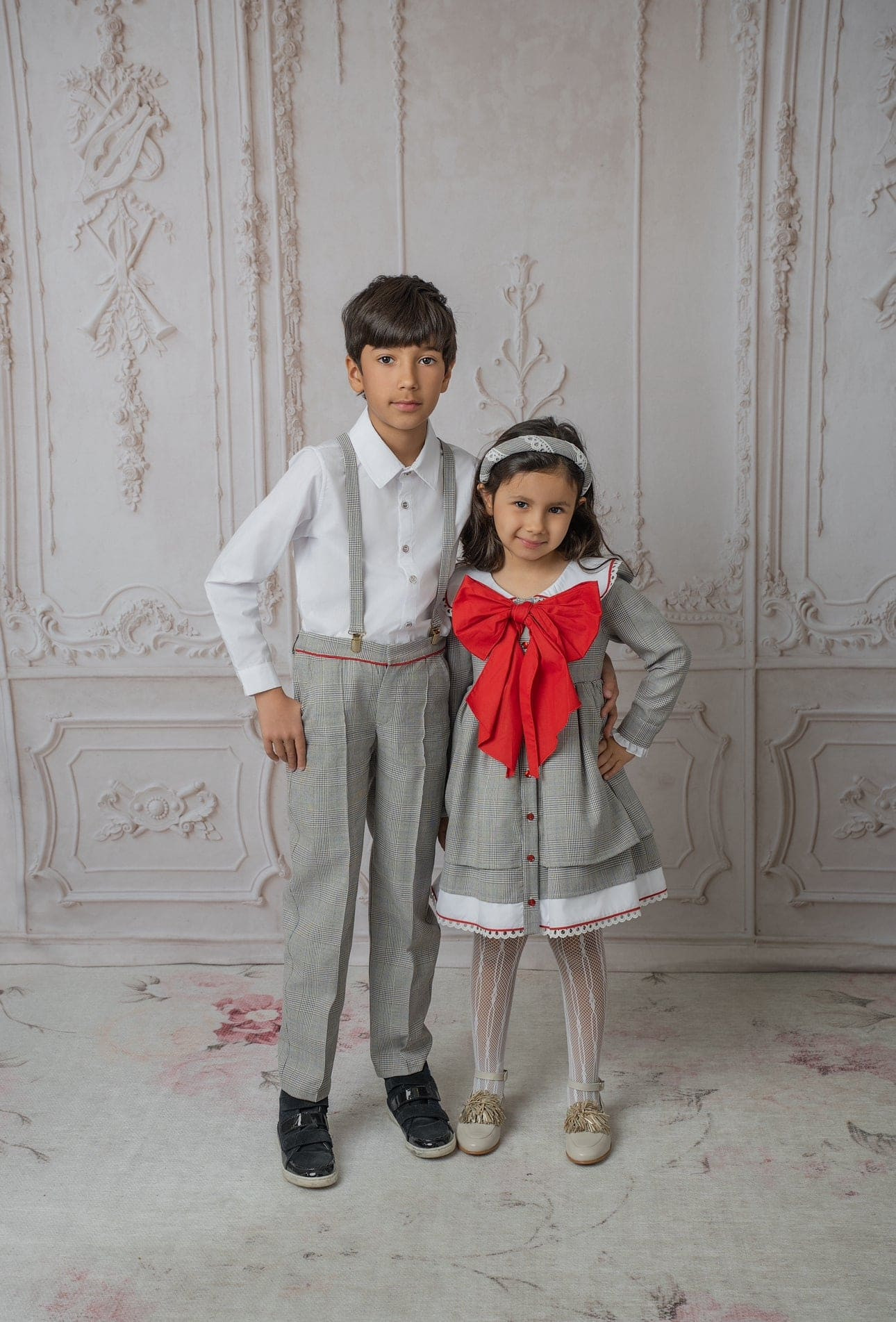 George Tartan Print Top and Pants Set | petite maison kids