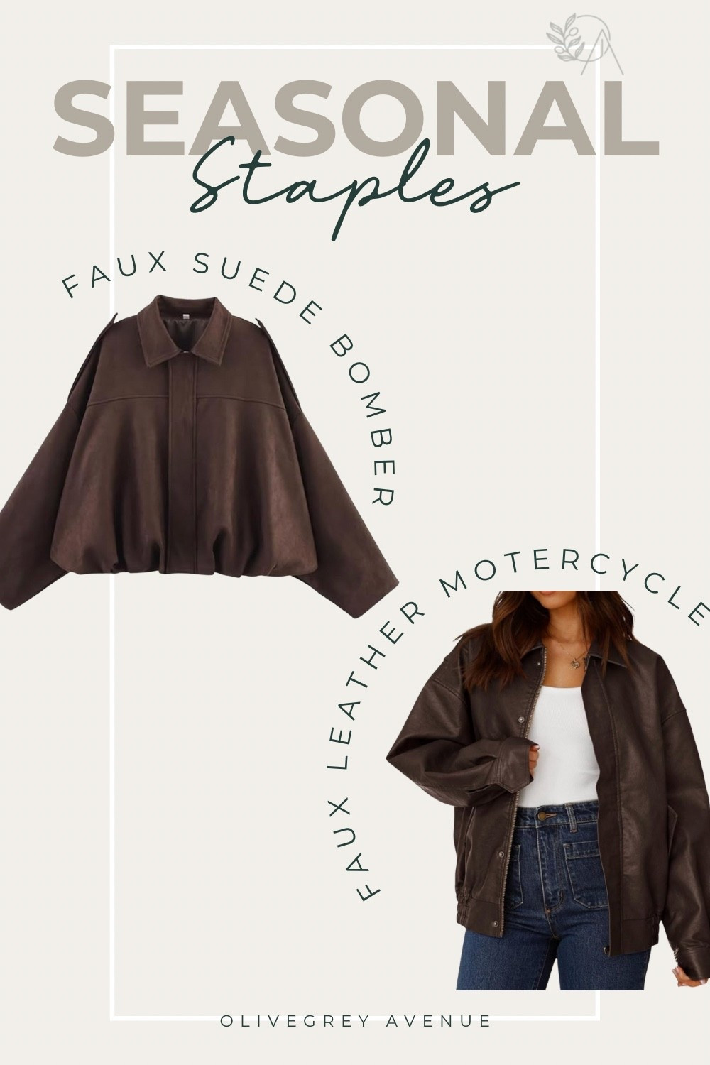 Trending jackets that will be staples this season are very affordable faux suede and leather jackets. They come in various colors and the suede also comes in beautiful light colors but I’m just obsessed with chocolate brown! Wear these jackets oversized and dress them up or down all season long ❤️

#LTKStyleTip #LTKSeasonal #LTKFindsUnder50