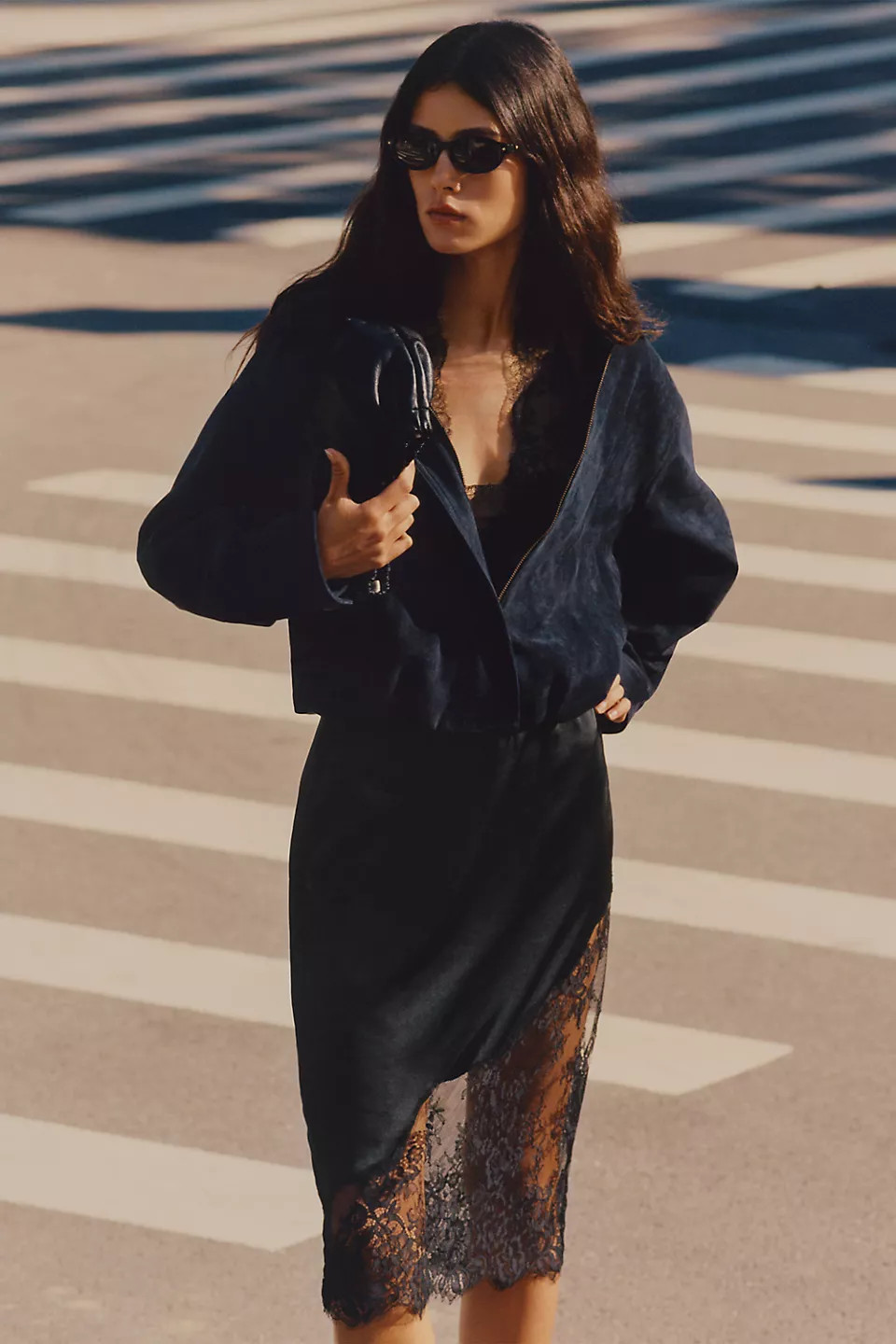 Imara Faux-Suede Funnel-Neck Jacket | Anthropologie (US)