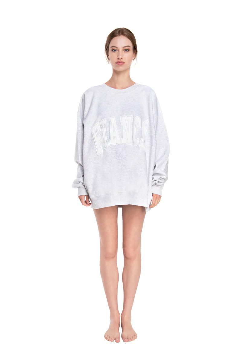 FIANCE SWEATSHIRT GREY/WHITE | The Bar