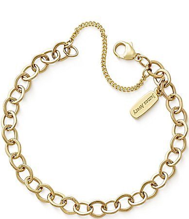 James Avery Forged Gold Link Charm Bracelet -  Medium | Dillard's
