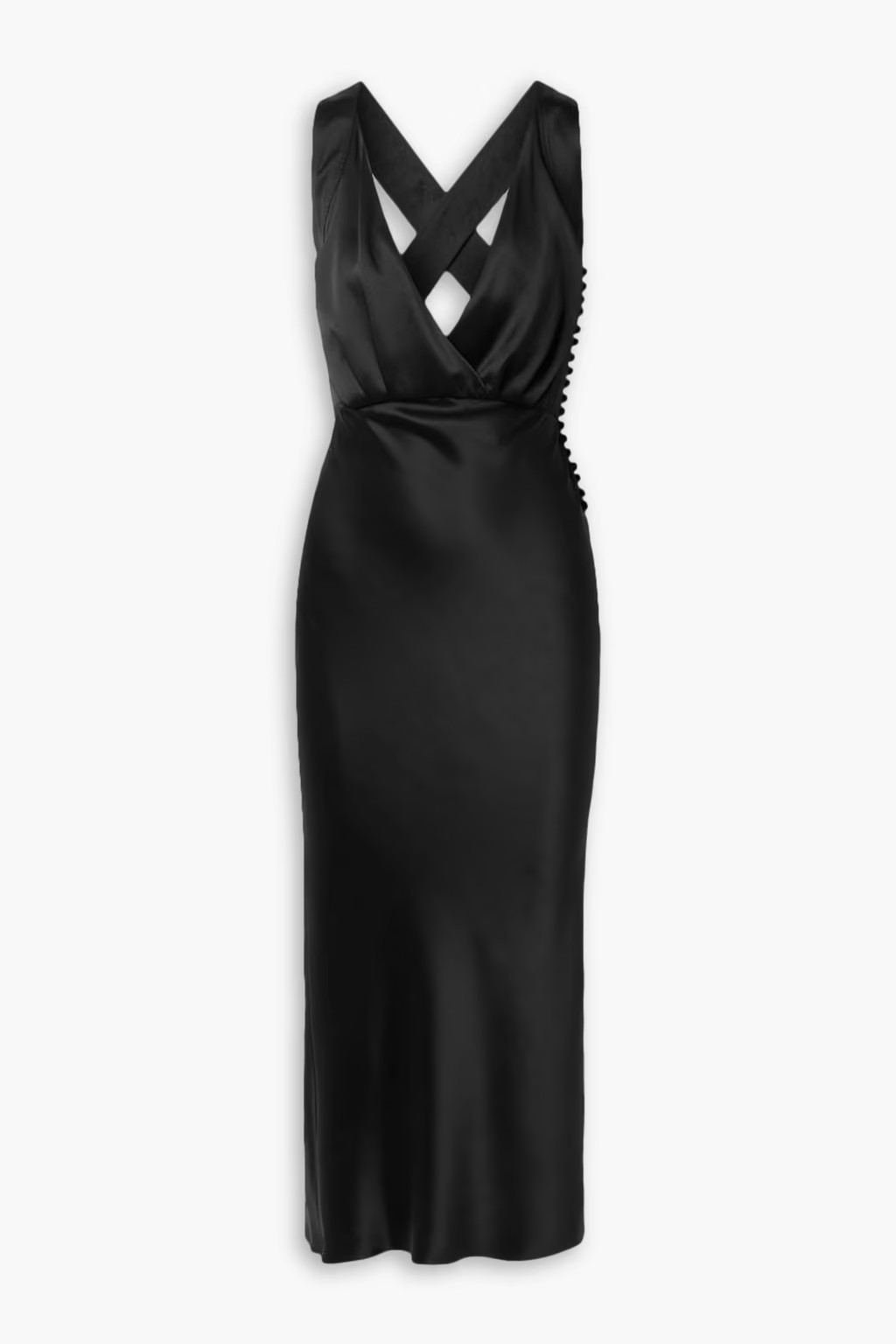 Milo silk-satin midi dress | The Outnet (UK and Europe)